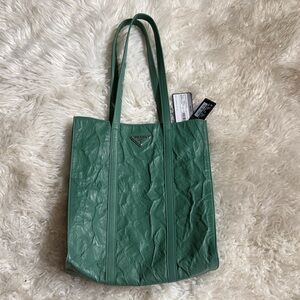 Prada Sage Green Leather Tote